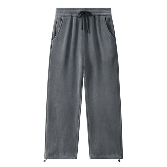 Mens fleece lined winter joggers grey