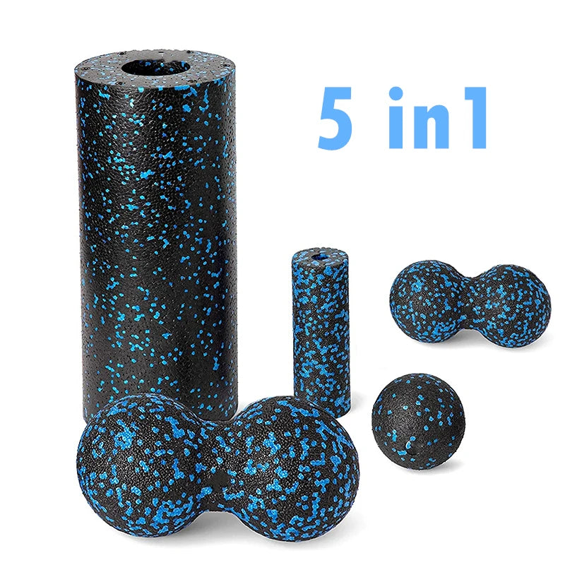 5-in-1 foam roller set contents