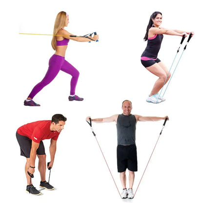 Resistance bands in use
