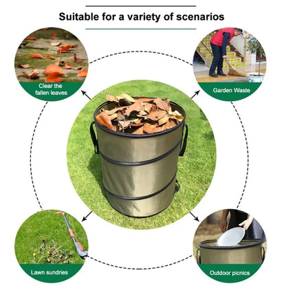 Garden waste bag folded flat