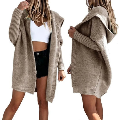 Genesis womens oversized open-front knit cardigan