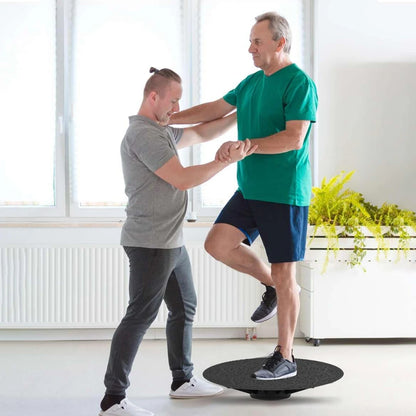 Balance board in use
