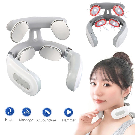 Neck and shoulder massager worn