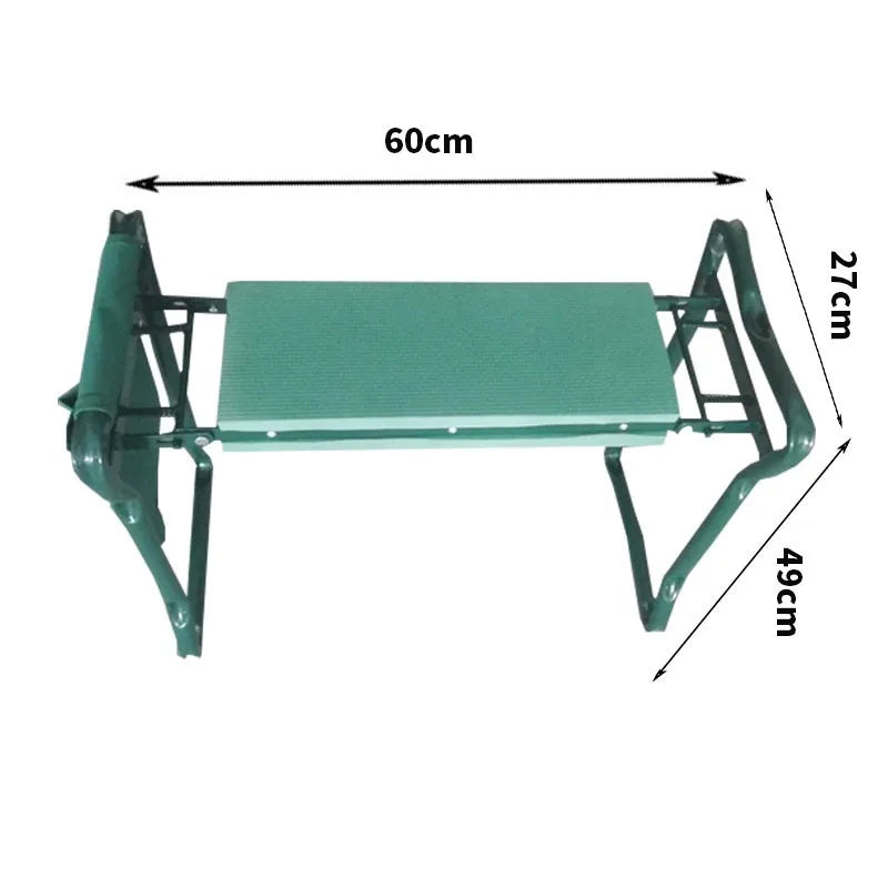 Garden kneeler used as bench