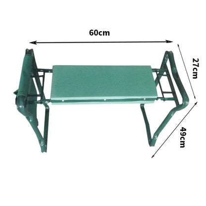 Garden kneeler used as bench