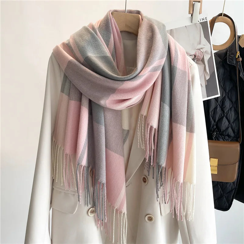 Genesis cashmere-feel blanket scarf