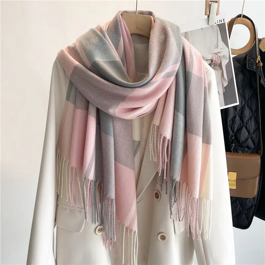 Genesis cashmere-feel blanket scarf