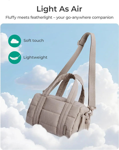Puffer tote bag colour options