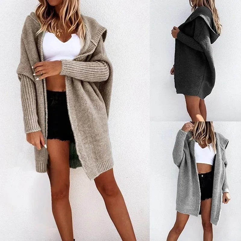 Long knit cardigan detail
