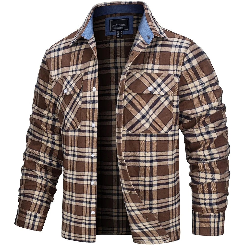 Genesis plaid flannel shirt jacket