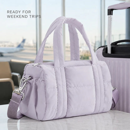 Quilted puffer tote bag