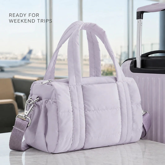Quilted puffer tote bag
