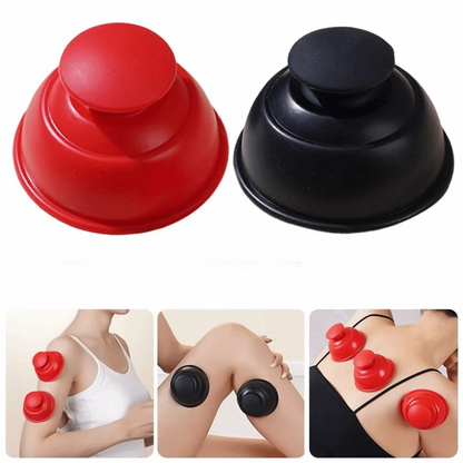 Genesis silicone cupping cups red and black