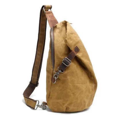 Genesis waxed canvas crossbody chest bag