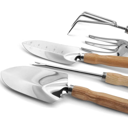 Garden tool set stainless heads