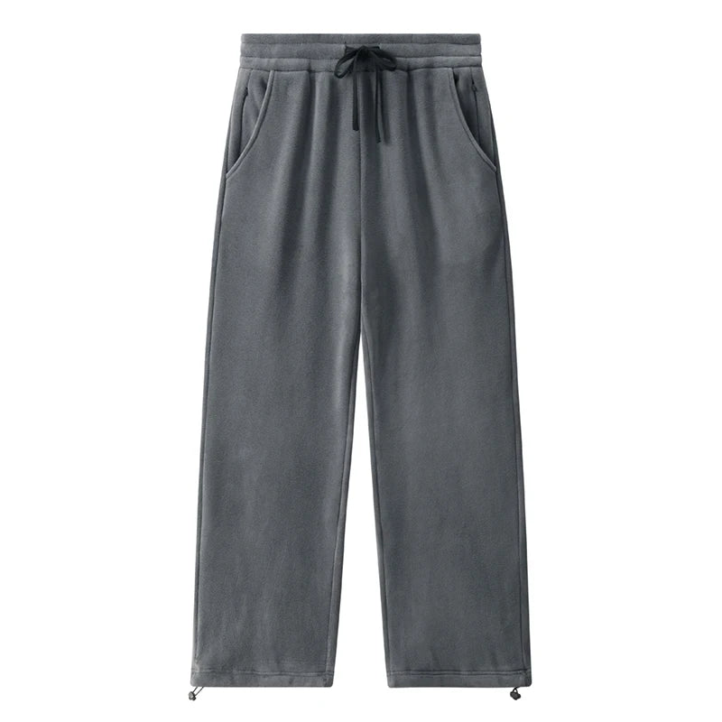 Mens fleece lined winter joggers grey